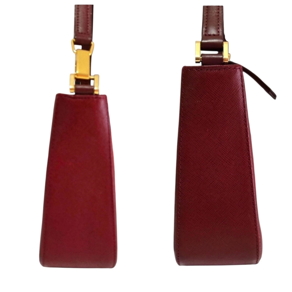 Burberry Leather Baguette Bag In Burgandy-COA Included-EUC - Picture 4 of 16